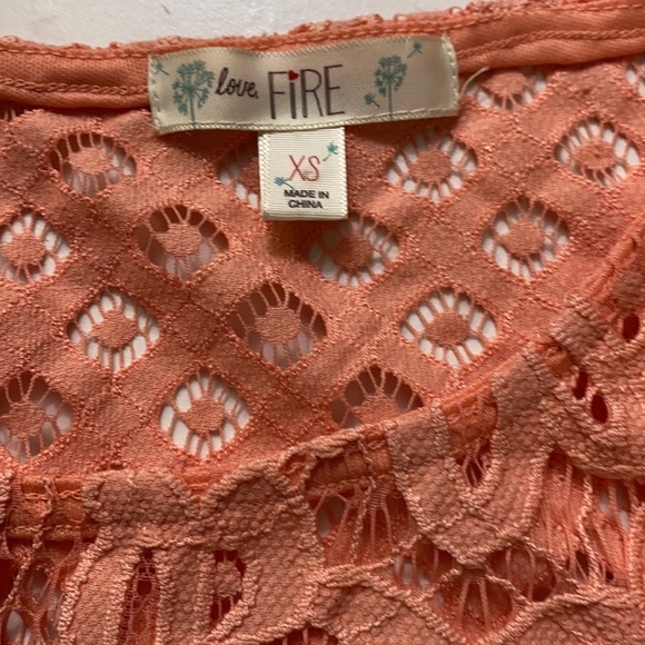 Lace Sweetheart Neck Lining Light Sherbet Dress - Picture 5 of 5